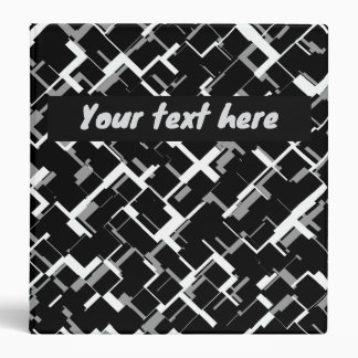 Digital Camo Black White Yellow Pattern Binder