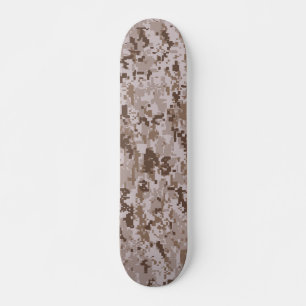Digital Camo – Grey LG camo pattern Skateboard