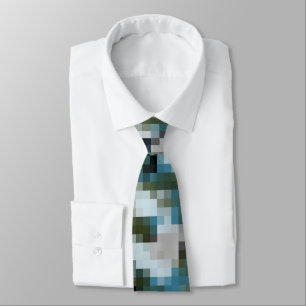 Digital Camo Winter Lake Tie