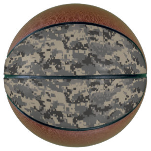 Digital camouflage military army pixel camo print basketball