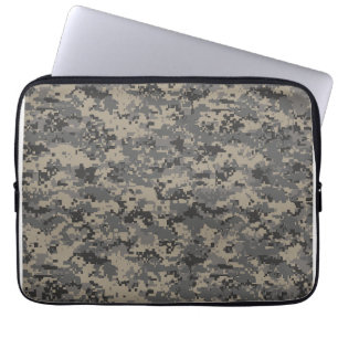 Digital camouflage military army pixel camo print laptop sleeve