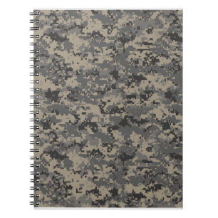 Digital camouflage military army pixel camo print notebook