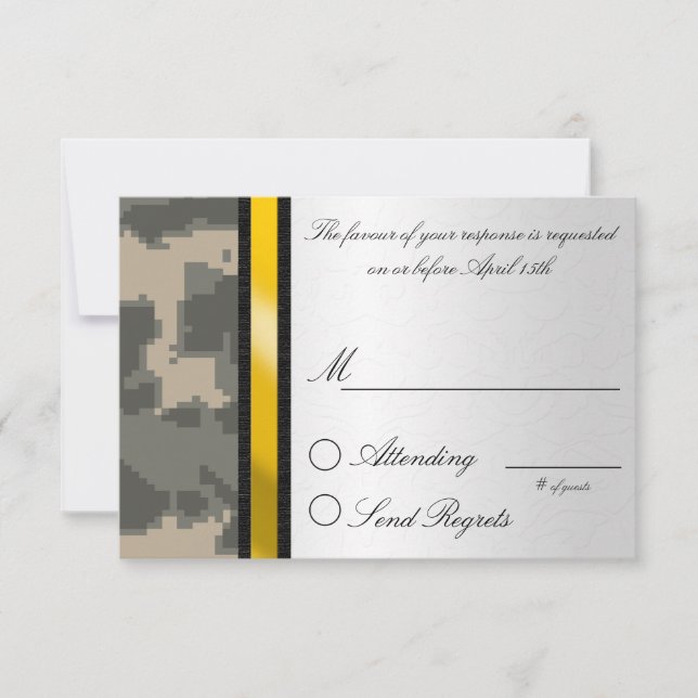 Digital Camouflage Reply Card (Front)
