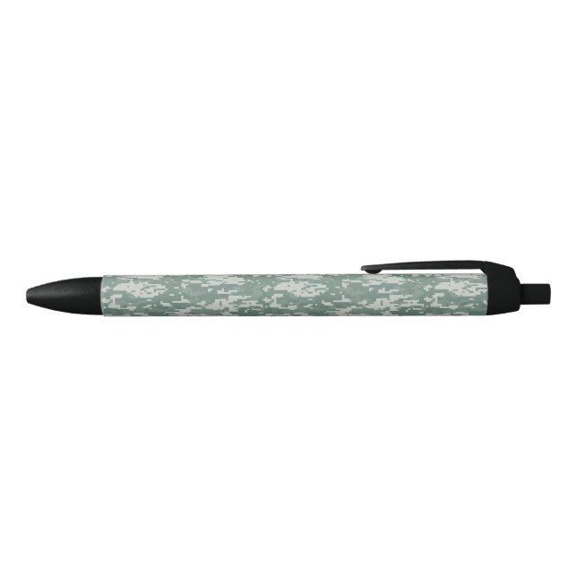 Digital Camouflage Woodland Black Ink Pen (Top)