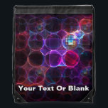 Digital Cavitation Drawstring Bag<br><div class="desc">A multi-coloured digital image composed of multiple faceted, glass-like, spheres.</div>