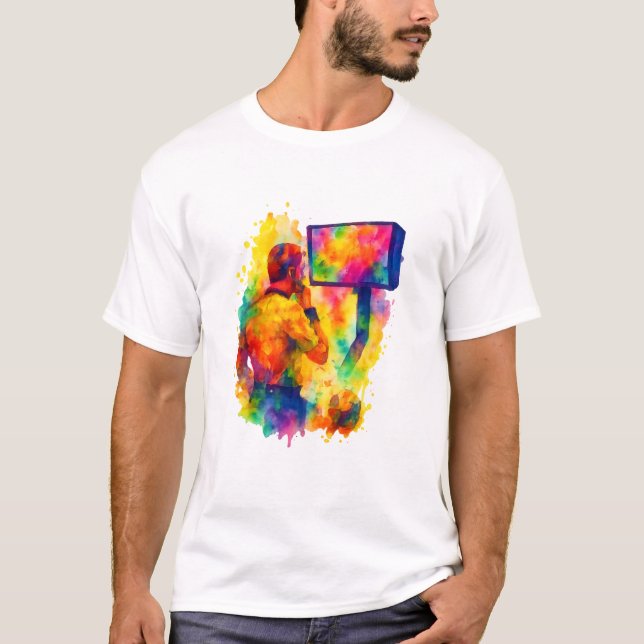Digital Chaos Tee – Meme Hustle & Football Vibes (Front)