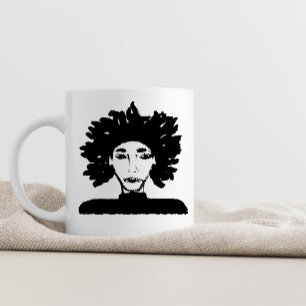 Digital Character portrait of man with dreads Coffee Mug