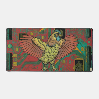 Digital chickens desk mat