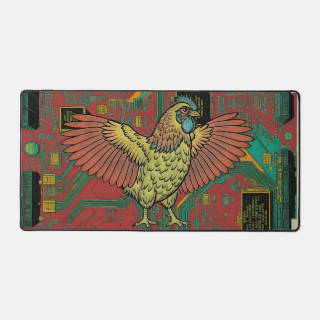 Digital chickens desk mat (Front)