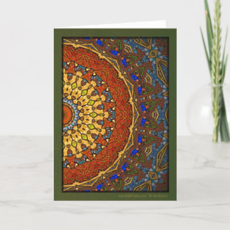 Digital Christmas Mandala Holiday Card