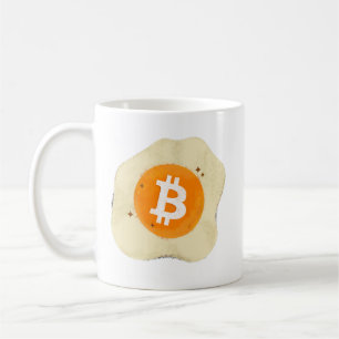 Digital Coin Egg Abstract Illustration Modern Yell Coffee Mug
