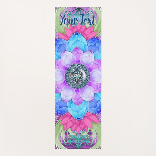 Digital Colourful Mandala Yoga Mat (Front)