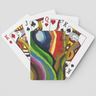 Digital Colourful Swirls, oil painting, hand drawn Playing Cards