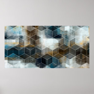 digital colourful wall tiles designart, background poster