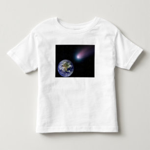 Digital composite of a comet heading towards Ea Toddler T-shirt