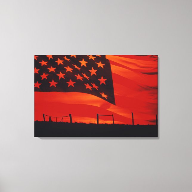 Digital composite of the American Flag Canvas Print (Front)