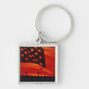 Digital composite of the American Flag Keychain