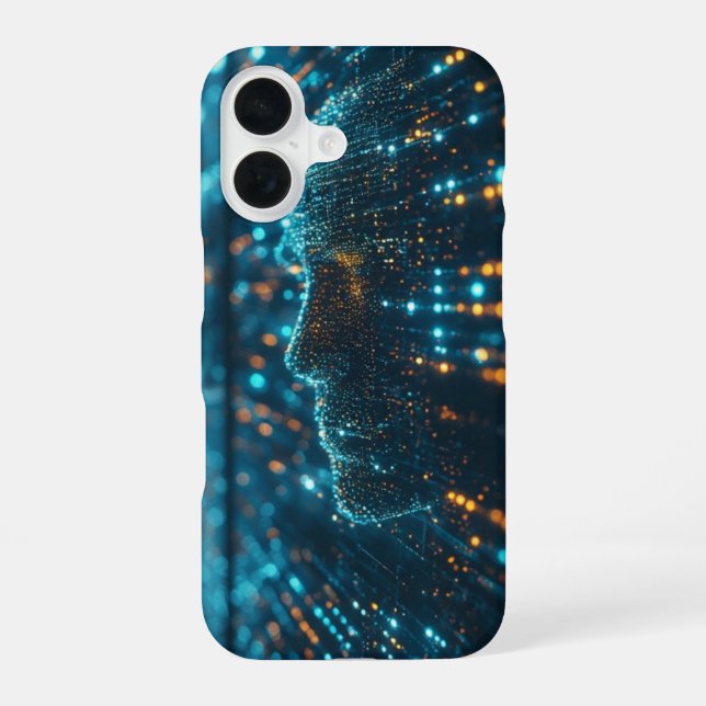 Digital Consciousness iPhone 16 Case (Back)
