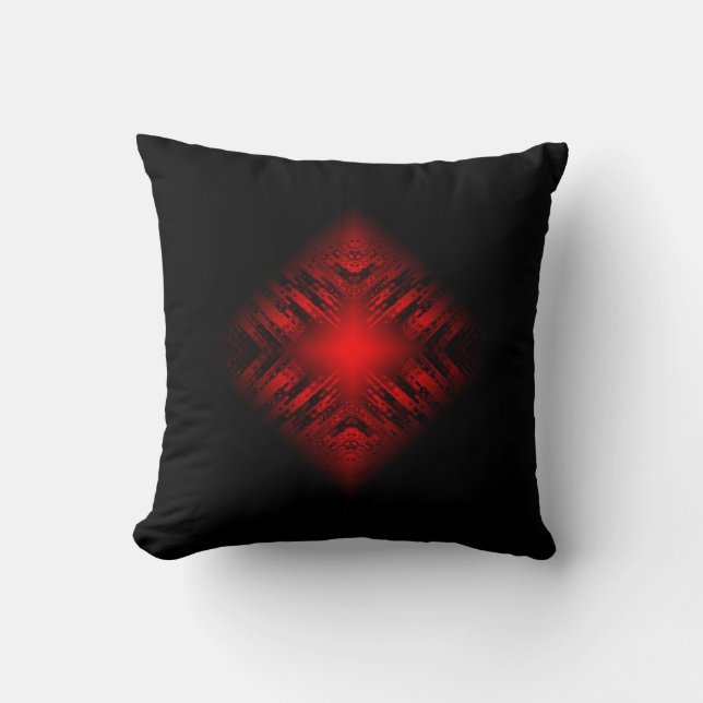 Digital Cool Modern Art Throw Pillow (Front)