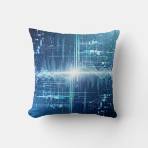 Digital Data Flow - Tech Wall Art Throw Pillow