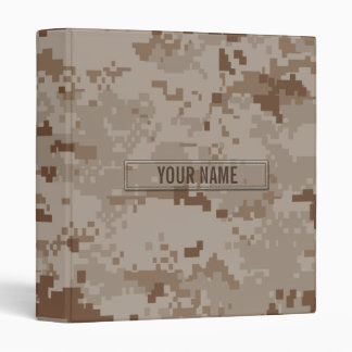 Digital Desert Camouflage Customizable Binder