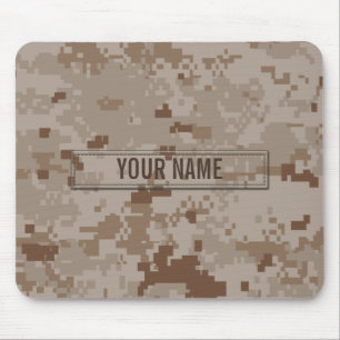 Digital Desert Camouflage Customizable Mouse Pad