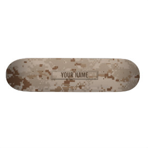 Digital Desert Camouflage Customizable Skateboard