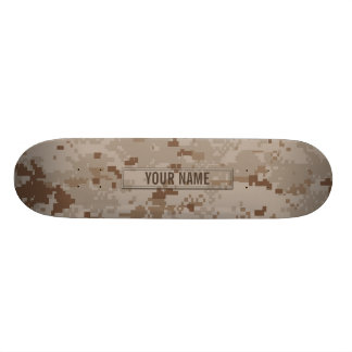 Digital Desert Camouflage Customizable Skateboard