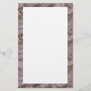Digital Desert Camouflage with White Stationery