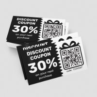 Digital Discount Coupon With QR Code Logo Black