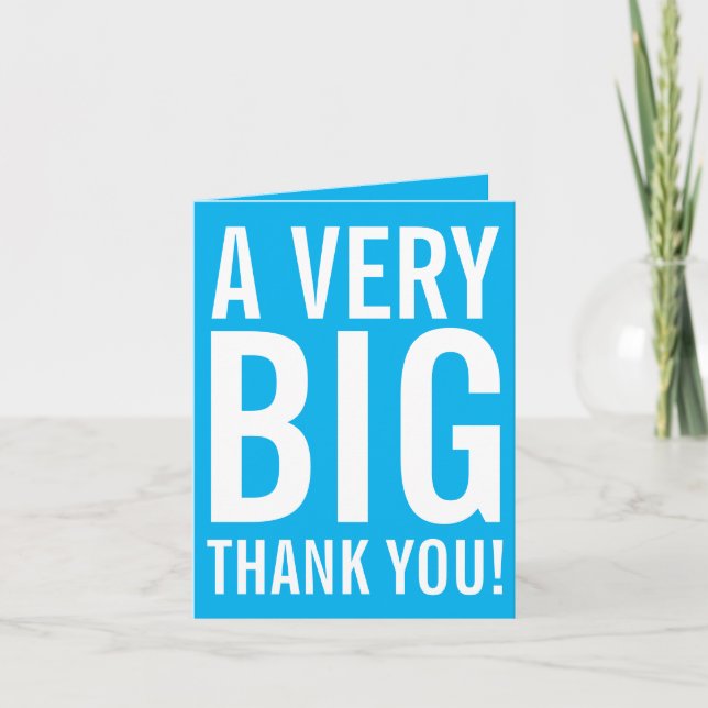 Digital download custom big thank you card (Front)