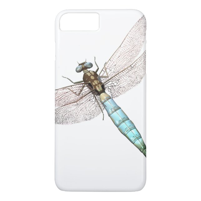 Digital Dragonfly on White Case-Mate iPhone Case (Back)