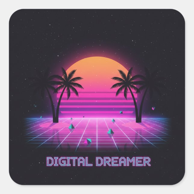 Digital Dreamer Holographic Style Vinyl Sticker (Devant)