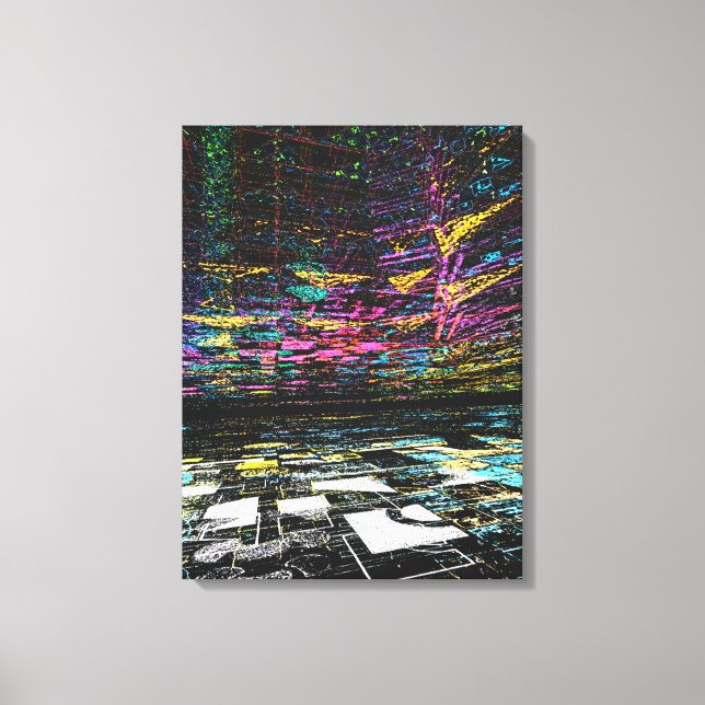 Digital Dreams of Color Canvas Print (Front)