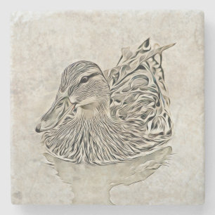 Digital Duck Art Stone Coaster