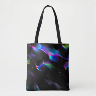 Digital dunes colored with dark blue predominating tote bag