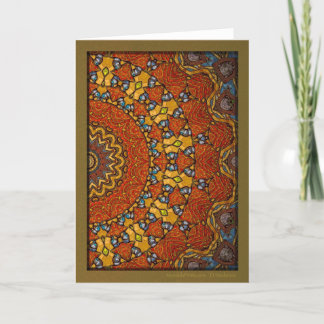 Digital Earthy Mandala Holiday Card