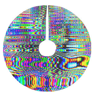 Digital Effects: Multicolor Abstract Design Brushed Polyester Tree Skirt