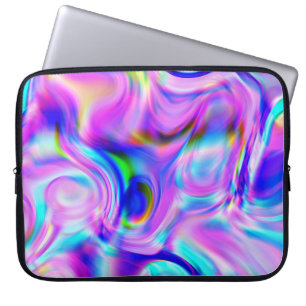 Digital effects: multicolor abstract pattern. laptop sleeve