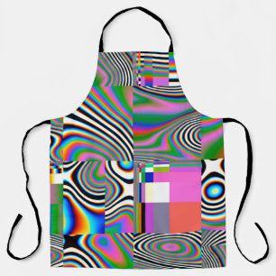Digital effects. Vibrant abstract background. Colo Apron