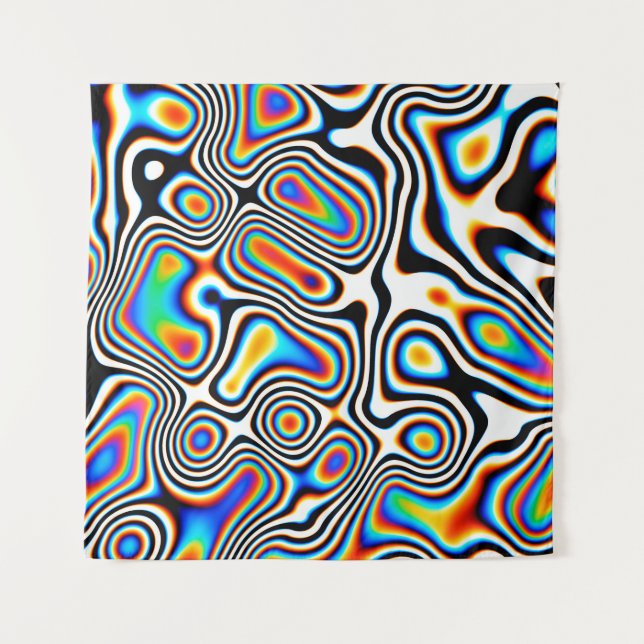 Digital effects. Vibrant abstract background. Colo Tapestry (Front)
