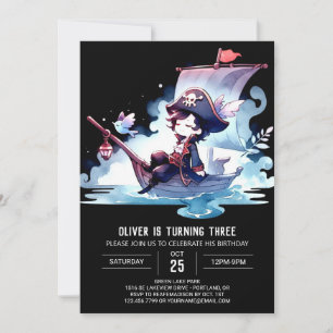 Digital Elegant Pirate Birthday Invitation