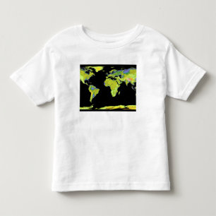 Digital elevation model of the continents on Ea Toddler T-shirt