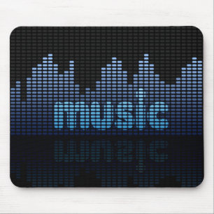 Digital Equalizer Music Wave Wall Mouse Pad