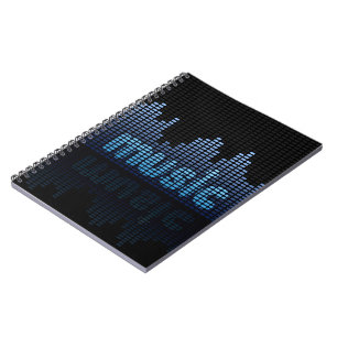 Digital Equalizer Music Wave Wall Notebook