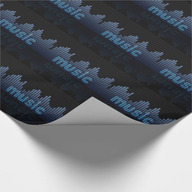 Digital Equalizer Music Wave Wall Wrapping Paper (Corner)