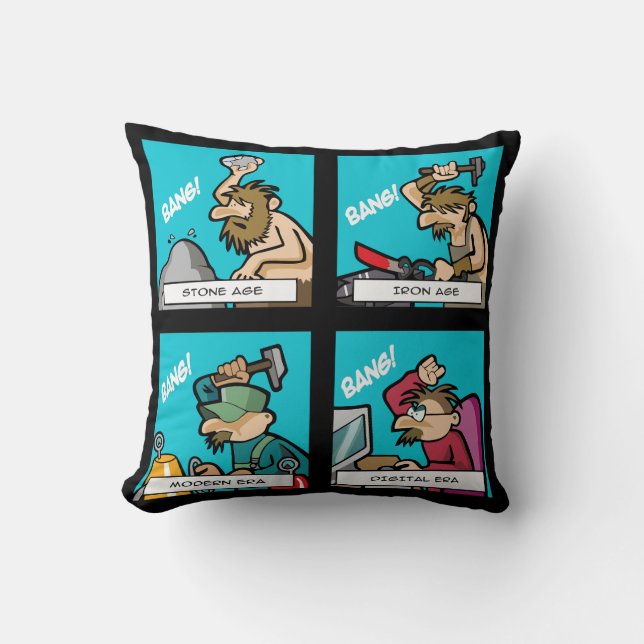 Digital Evolution 2 Throw Pillow (Front)