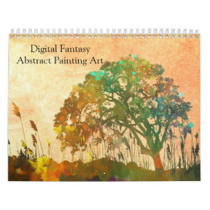 Digital Fantasy Abstract Painting Art 2025 Calendar