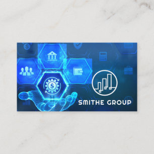 Digital Finance Background  Business Card