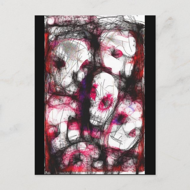 Digital fingerpainting of zombies jack larson.. postcard (Front)
